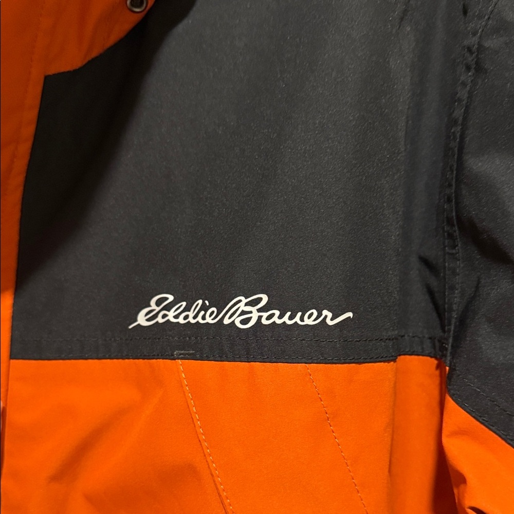 Eddie Bauer Men's XXL Orange and Black Ski Jacket - Picture 5 of 9